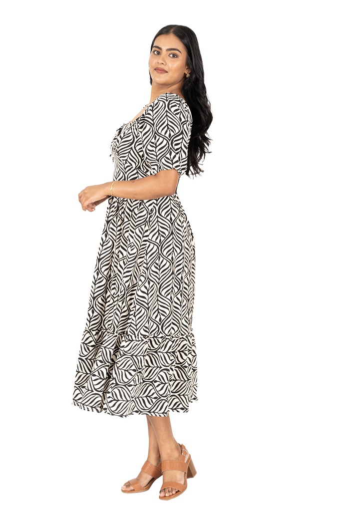 Nifty Soul Ruffled Hem Midi Dress