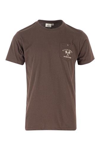 [TM4159] Fiji Island Mens Embroidery Tees - Questions (S, Coffee)