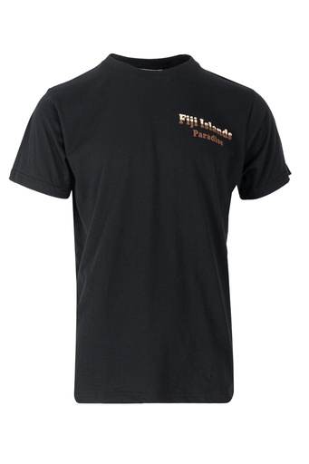 [TM4169] Fiji Island Mens Printed Tees - Fiji Island (S, Black)