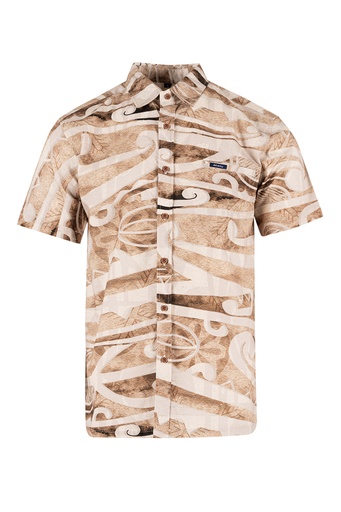 [SS4210] Akamu Mens Shirt Koloha (S, Brown)