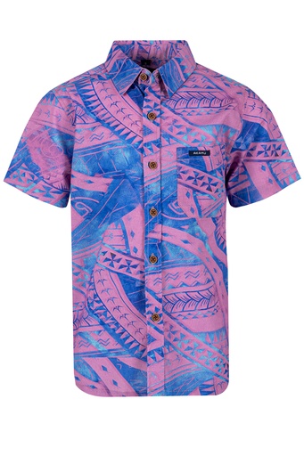 [SB2046] Akamu Boys Shirt Lusiana (4, Purple)