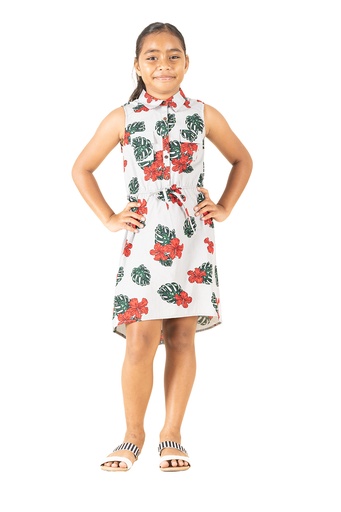 [LG1953] Senitoa Girls Kelena Dress Elita (4, Gray)
