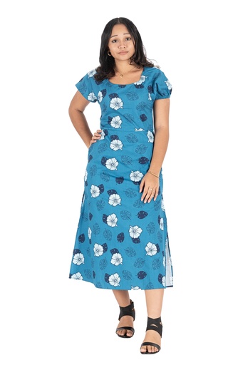 [LD4620] Senitoa Tania Dress With Silt Dress Lavenia (10, Blue Stone)