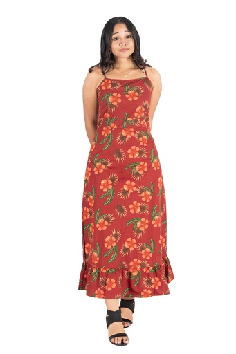 [LD4623] Senitoa Kyla Dress Nanise (10, Maroon )
