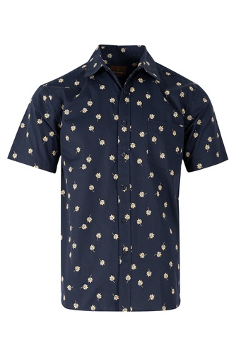 [SS4257] Woodgreen Mens Straight Bottom Shirt -Westley (S, Navy)
