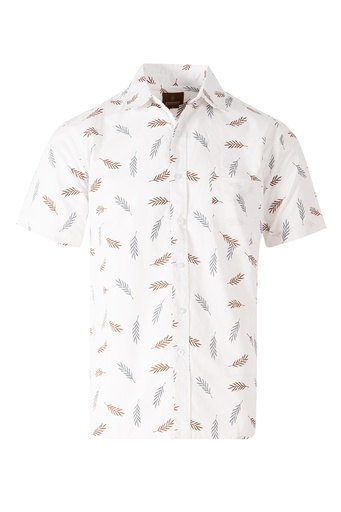 [SS4258] Woodgreen Mens Straight Bottom Shirt - Calla (S, White)