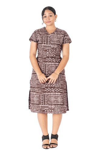 [LD4627] Tribal Origin Ladies Rivi Dress - FB1804 (10, Brown)