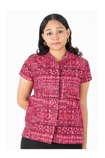 [LW4247] Tribal Origin Ladies Bula Top - FB1804 (8, Pink)