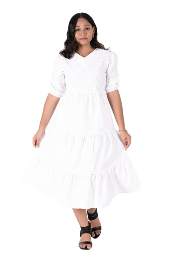 [LD4632] Tribal Origin Ladies Lili Dress - FB1811 (10, White)