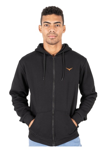 [WJ371] Dark Mens Fleece Hoodies - Eagle (S, Black)