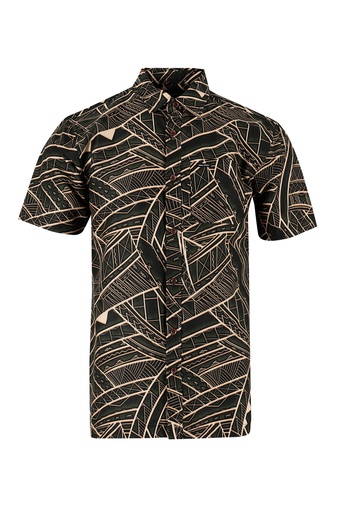 [SS4274] Tribal Mens Bula Shirt- FB1794 (S, Green)