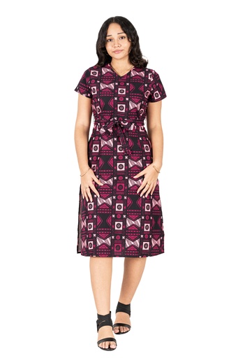 [LD4707] Tribal Origin Ladies Rivi Dress FB1785 (10, Black Pink)
