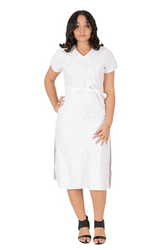 [LD4707] Tribal Origin Ladies Rivi Dress FB1785 (10, White Wax)