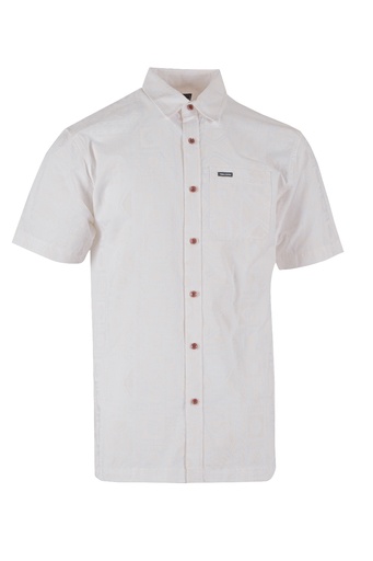 [SS4288] Tribal Mens Bula Shirt FB1785 (S, White Wax)