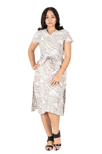 [LD4687] Tribal Origin Ladies Rivi Dress FB1800 (10, White)