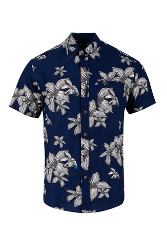 [SS4285] Cloudbreak Mens Printed Shirts - FB1632 (XS, Navy)