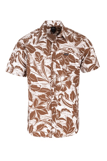 [SS4299] Cloudbreak Mens Printed Shirt - FB1830 (PTH-010) (XS, Brown)