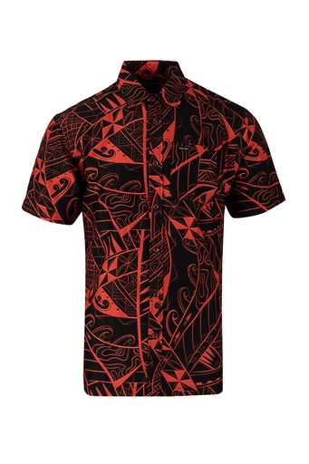 [SS4280] Tribal Origin Mens Bula Shirts - FB1801 (S, Orange)