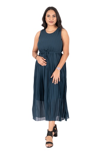 [LD4741] Nifty Soul Pleated Dress (8, Jade)