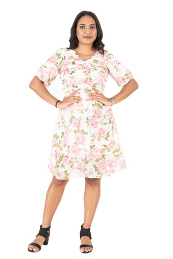 [LD4750] Nifty Soul Dress With Back Tie (8, White)