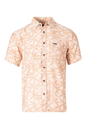 [SS4320] Tribal Origin Mens Bula Shirt- Waevi (S, Beige)