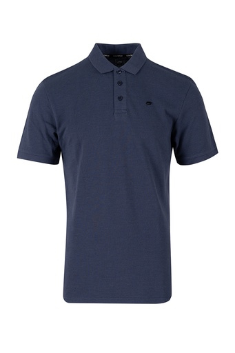 [PM563] Cloudbreak Mens Pique Polo - Wave (S, Denim Marle)