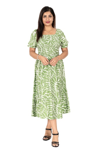 [LD4873] Nifty Soul Byrne Dress (8, Green)