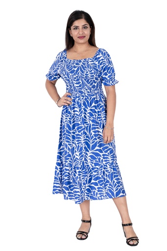 [LD4873] Nifty Soul Byrne Dress (8, Blue)