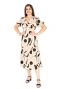 Nifty Soul V Neck Puff Sleeve Dress