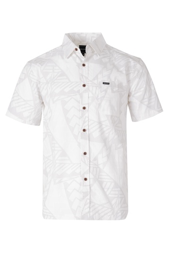 [SS4325] Tribal Origin Mens Bula Shirt- Fearfiou (S, White)