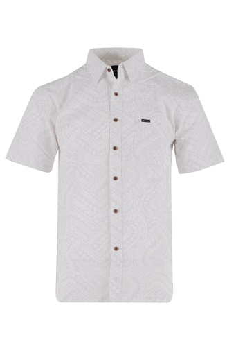 [SS4328] Tribal Origin Mens Bula Shirt- Matana (S, White)