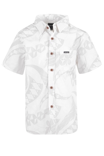 [SB2075] Tribal Origin Boys Bula Shirt- Mawi (2, White)