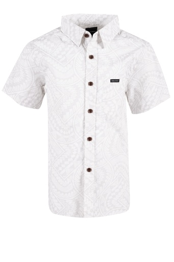 [SB2079] Tribal Origin Boys Bula Shirt- Matana (2, White)