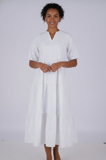 [LD5166] Tribal Origin Ladies Delilah Dress FB1872 (10, White Wax)