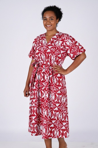 [LD5170] Tribal Origin Nyrah Dress FB1877 (10, Red/White)