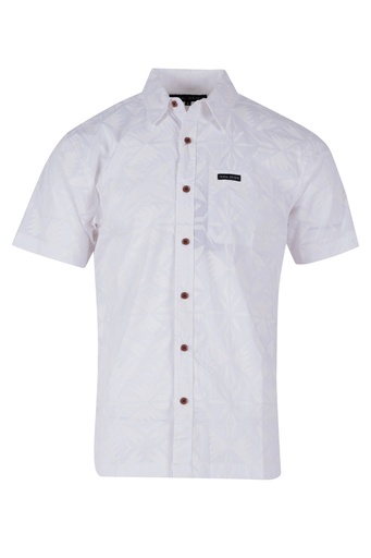 [SS4468] Tribal Origin Mens Bula Shirt FB1877 (S, White Wax)