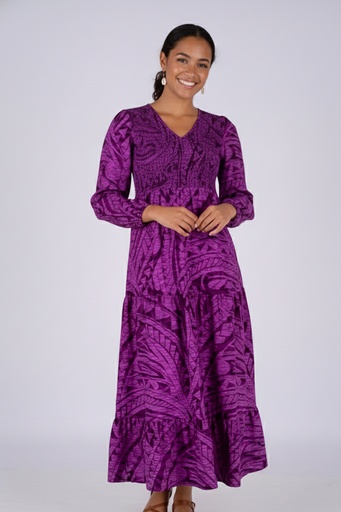 [LD5173] Tribal Origin Ladies Araminta Dress FB1881 (10, Purple)