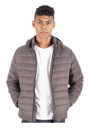 [WJ359] Dark Unisex Padded Jackets - PG-819 (S, Grey)