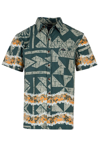 [SS4152] Tribal Origin Mens Shirt FB1779 Takea (S, Green)
