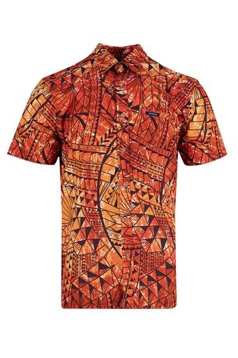 [SS3571] Akamu Mens Shirt Fb1534 (S, Lava)